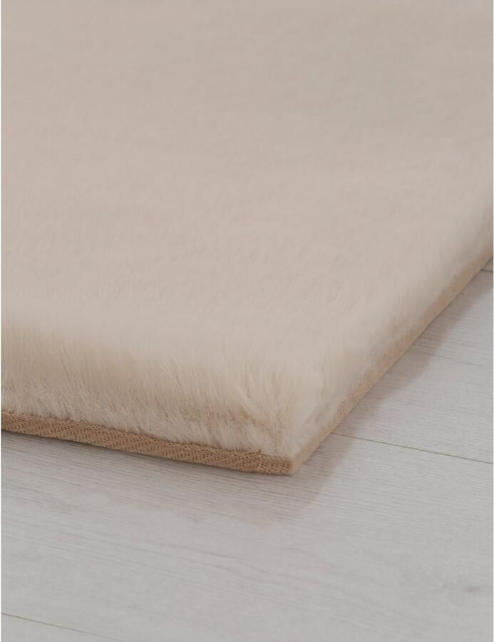 My home Vachtvloerkleed Rabbit imitatiebont konijnenbont-gevoel microvezel bijzonder hoog en fluffy woonkamer slaapkamer gang loper - Foto 4