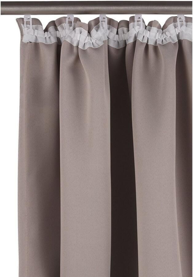 My home Verduisteringsgordijn Solana gordijnen met rimpelband overgordijnen woonkamer modern 2-delige set verduisteringsgordijnen met thermofunctie bestseller effen (2 stuks) - Foto 4