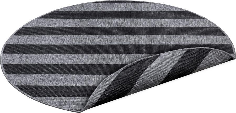 My home Vloerkleed Alan omkeerbaar tapijt Dubbelzijdig te gebruiken strepen Scandi weerbestendig voor binnen en buiten - Foto 4