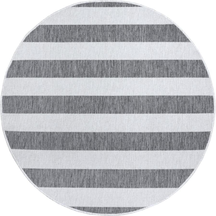 My home Vloerkleed Alan omkeerbaar tapijt Dubbelzijdig te gebruiken strepen Scandi weerbestendig voor binnen en buiten - Foto 2