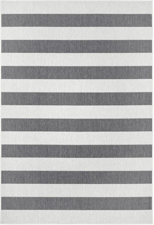 My home Vloerkleed Alan omkeerbaar tapijt dubbelzijdig te gebruiken strepen scandi weerbestendig voor binnen en buiten - Foto 6