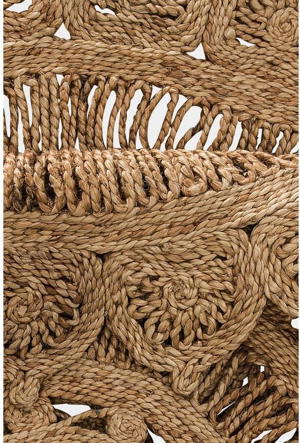 My home Vloerkleed Amar gevlochten tweezijdig te gebruiken kleed 100% jute boho stijl woonkamer eetkamer - Foto 4