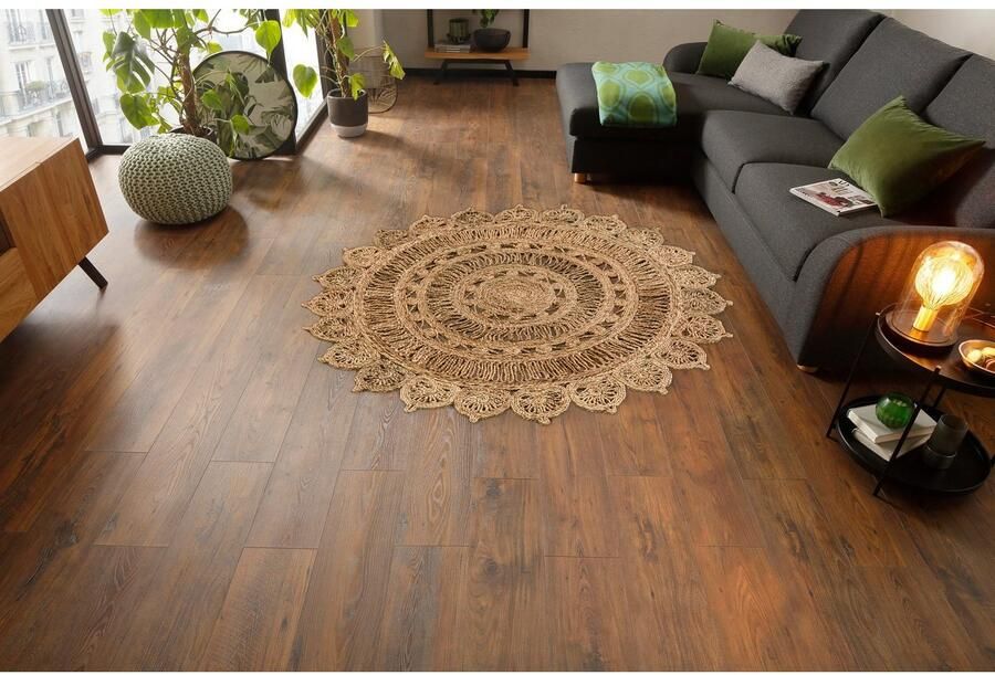 My home Vloerkleed Amar gevlochten tweezijdig te gebruiken kleed 100% jute boho stijl woonkamer eetkamer - Foto 3