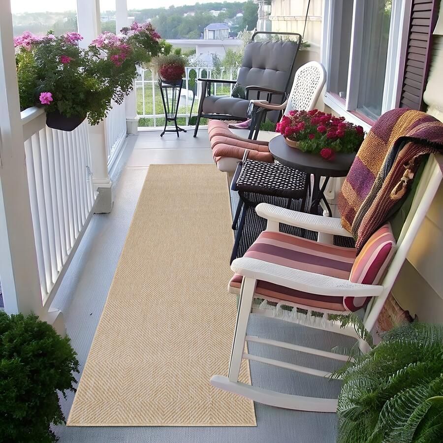 My home Vloerkleed Anna is ook als loper verkrijgbaar Geschikt voor binnen en buiten sisal-look weerbestendig & uv-bestendig