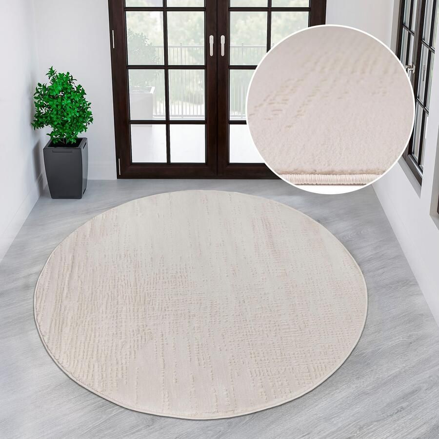 My home Vloerkleed Ariano Vintage stijlvolle glans reliëfstructuur krimp carving-effect