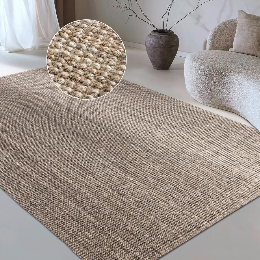 My home Vloerkleed Avot jute tapijt 100% jutevezel loper eetkamer woonkamer scandi - Foto 8