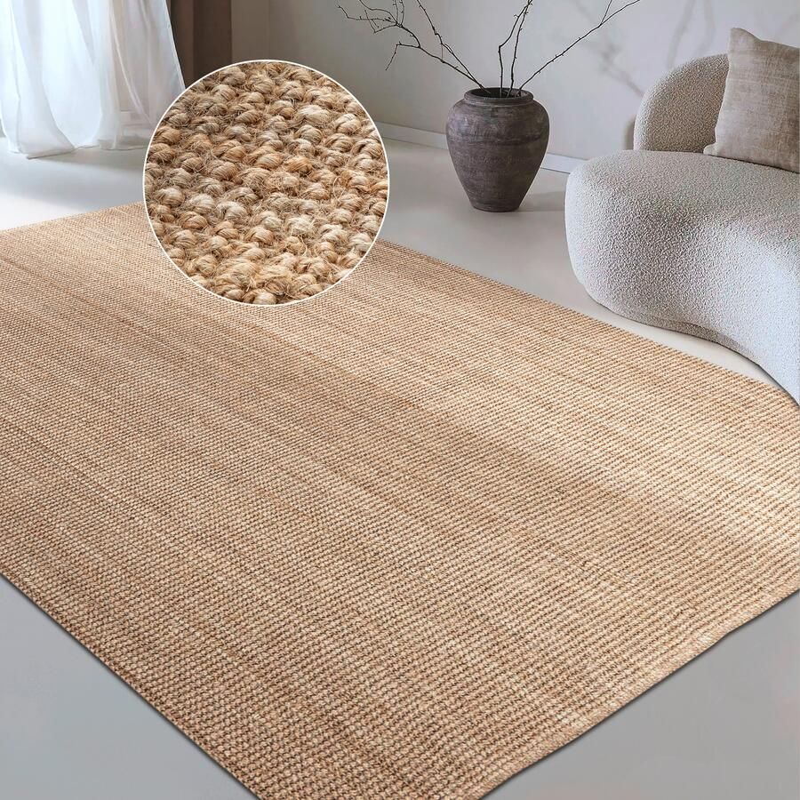 My home Vloerkleed Avot jute tapijt 100% jutevezel loper eetkamer woonkamer scandi - Foto 7