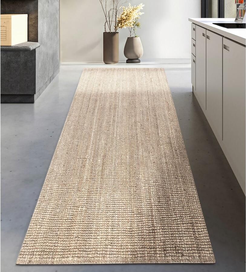 My home Vloerkleed Avot jute tapijt 100% jutevezel loper eetkamer woonkamer scandi