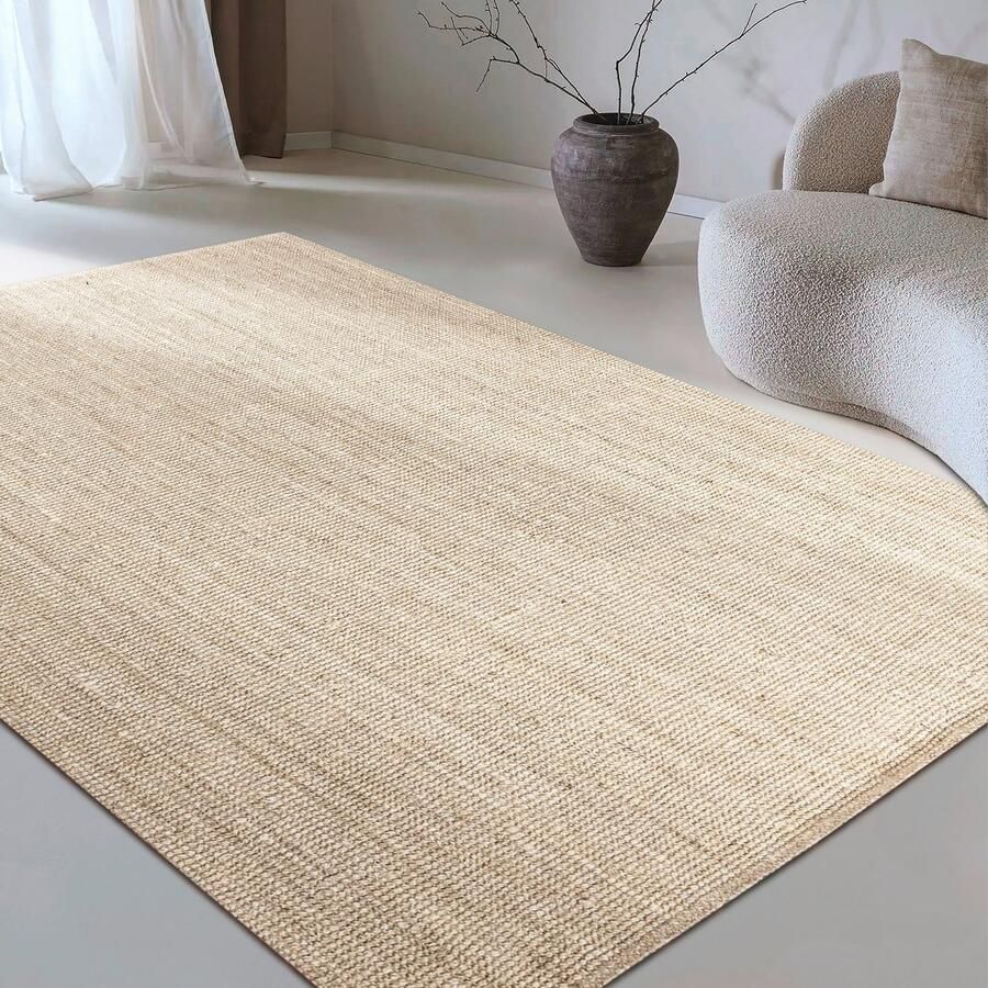 My home Vloerkleed Avot jute tapijt 100% jutevezel natuur eetkamer loper woonkamer gang scandi