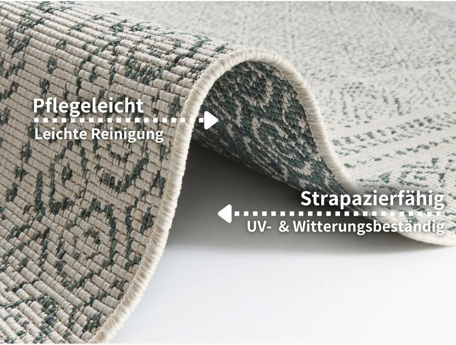 My home Vloerkleed Bernard omkeerbaar tapijt ook als loper robuust onderhoudsvriendelijk vlakweefsel binnen en buiten - Foto 3