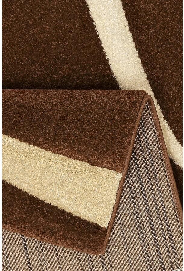 My home Vloerkleed Bilbao handgemaakt contourensnede kortpolig hoog-laag 3d-design - Foto 5