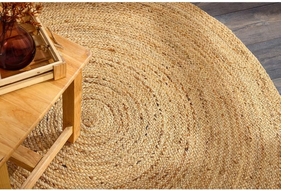 My home Vloerkleed Bjarka gemêleerd 100% jute handgeweven ook rechthoekig verkrijgbaar - Foto 6