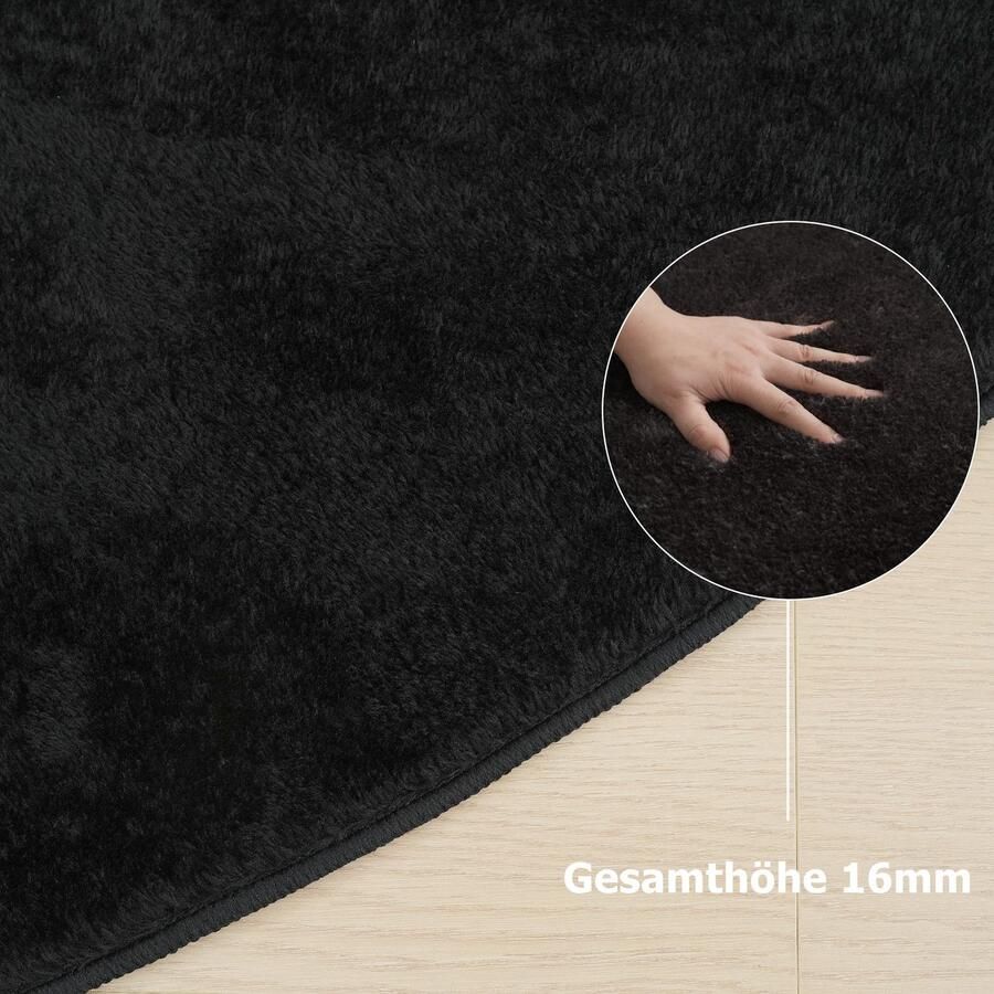 My home Vloerkleed Cali Bean bijzondere vorm effen zacht wasbaar woonkamer slaapkamer - Foto 3