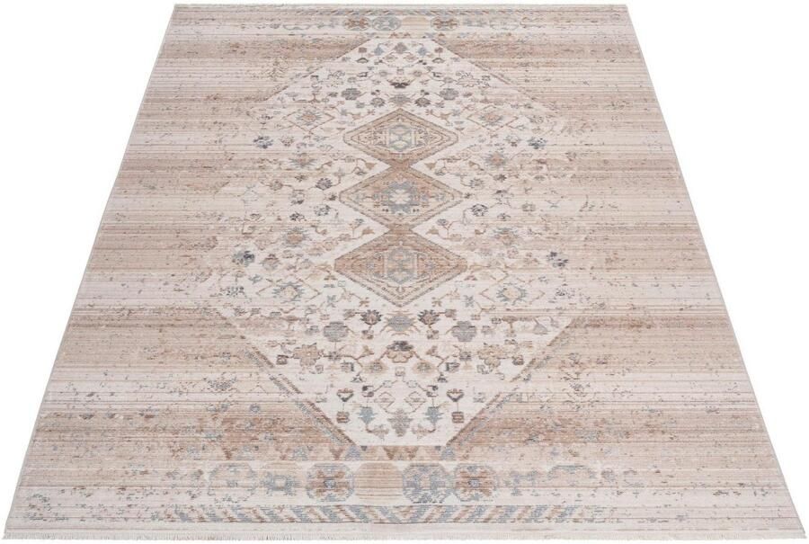 Calo-deluxe Vloerkleed Rossa 800 Vintage-look met franje woonkamer - Foto 3