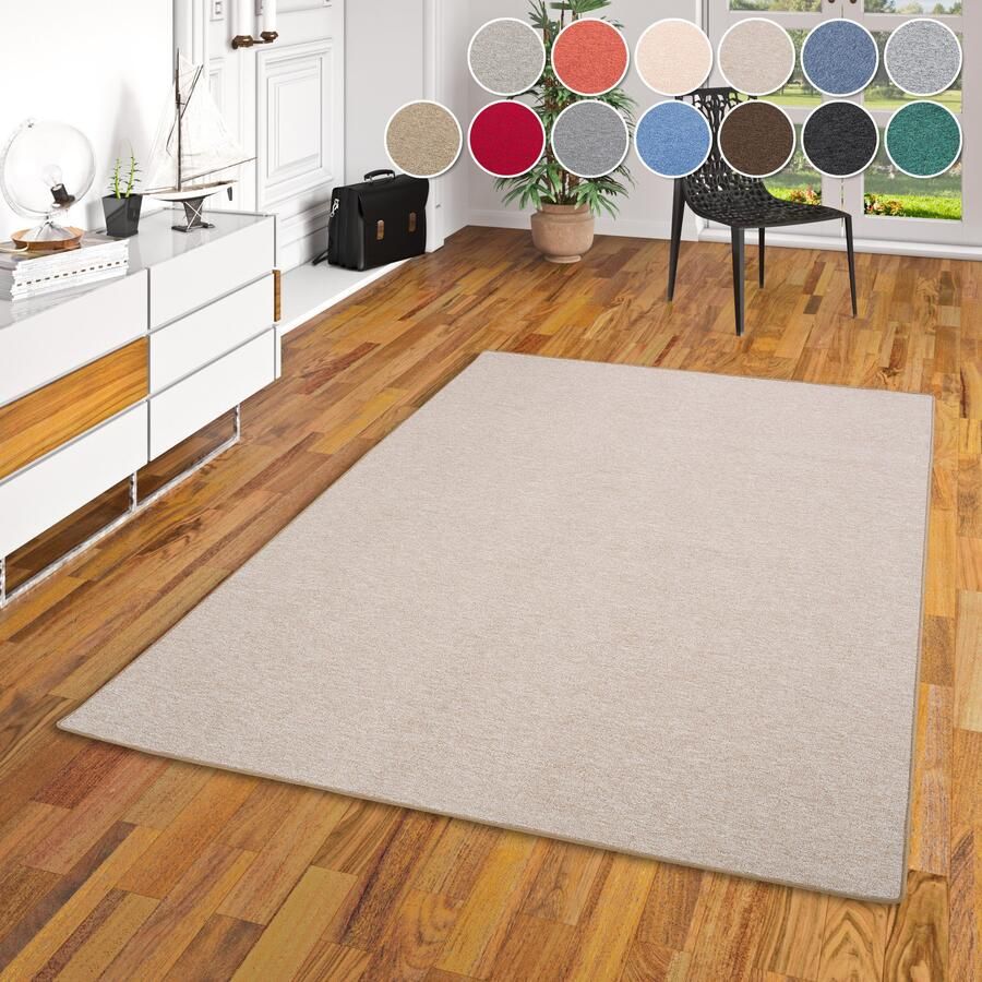 My home Vloerkleed Fortis Effen kleuren lussen geketteld ook als loper slijtvast - Foto 2