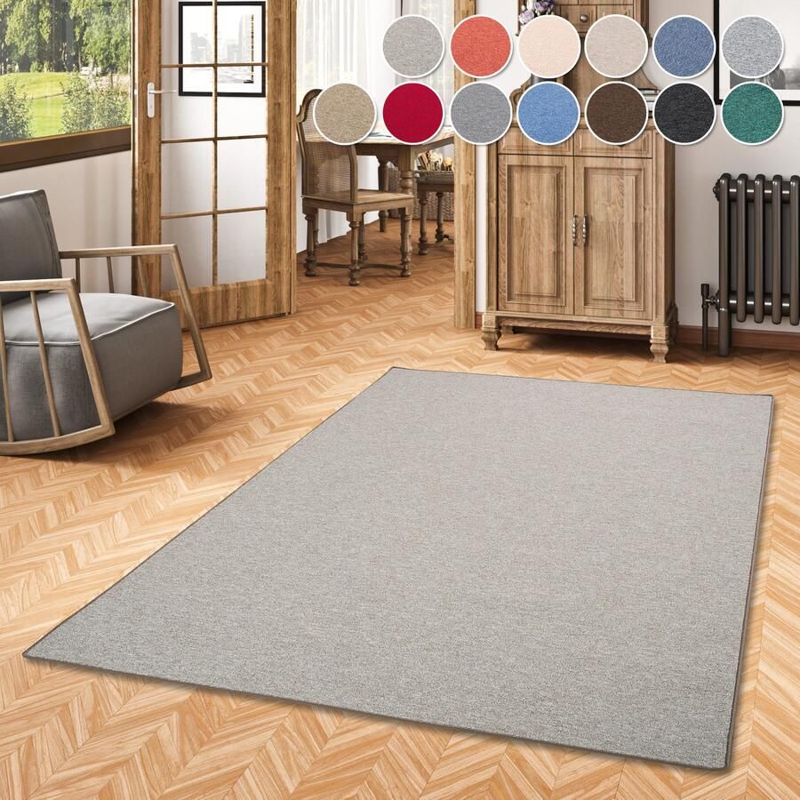 My home Vloerkleed Fortis Effen kleuren lussen geketteld ook als loper slijtvast - Foto 2