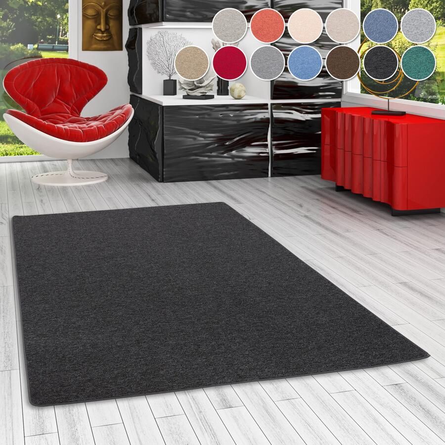 My home Vloerkleed Fortis Effen kleuren lussen geketteld ook als loper slijtvast - Foto 2