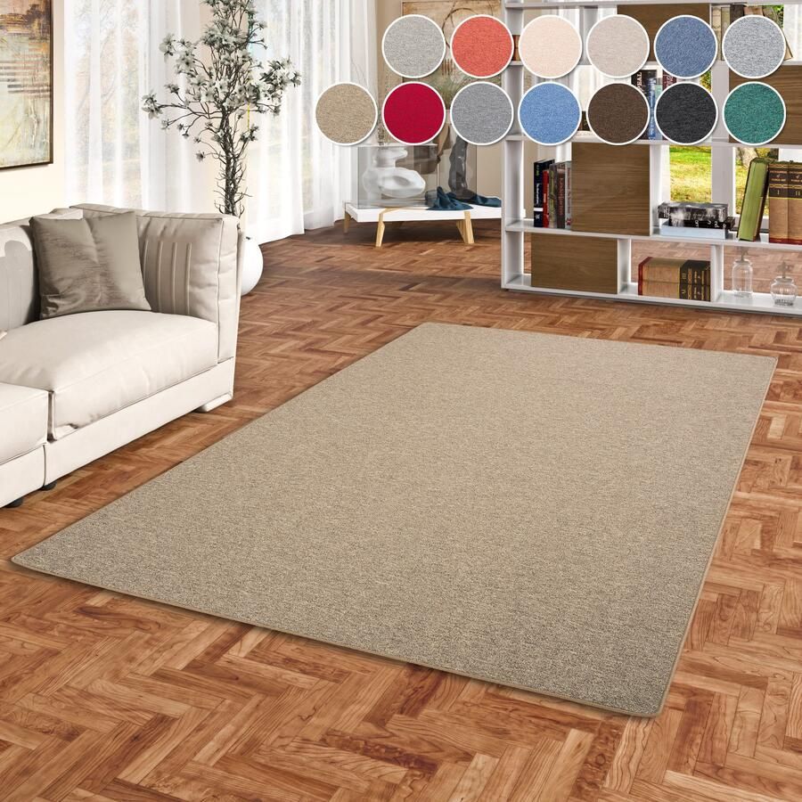 My home Vloerkleed Fortis Effen kleuren lussen geketteld ook als loper slijtvast - Foto 2