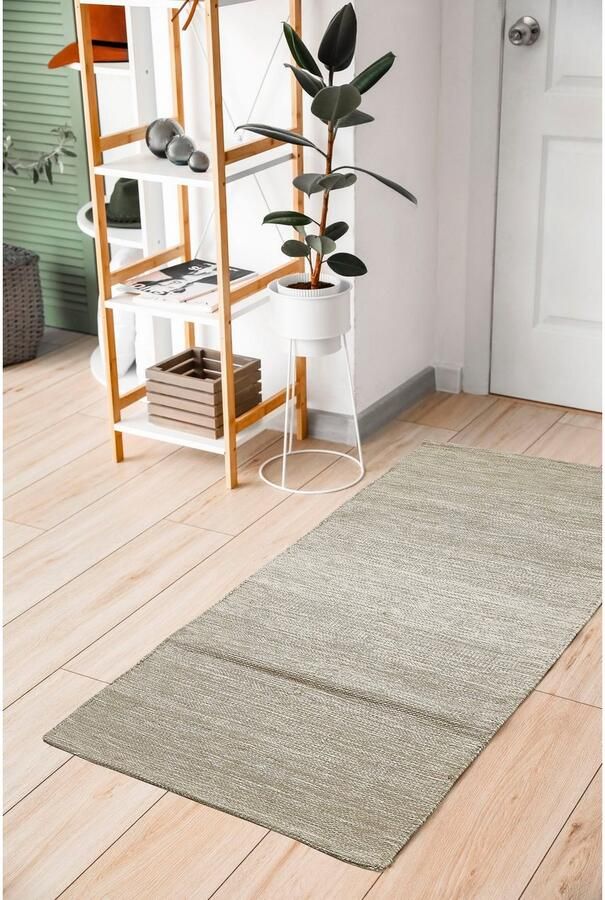 My home Vloerkleed Geraise Vlakweefsel 100% katoen uni kleuren - Foto 3