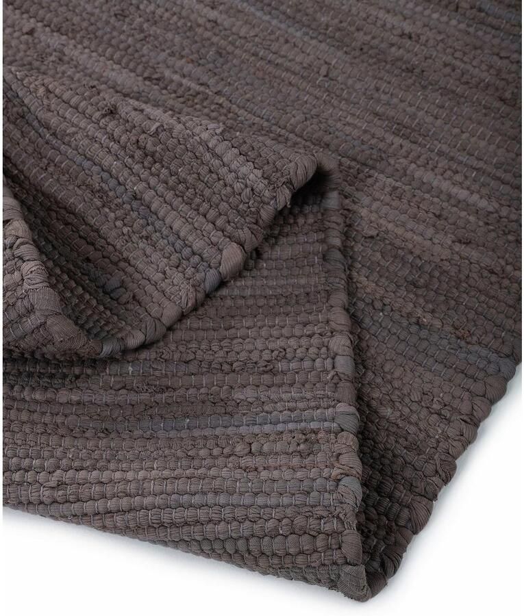 My home Vloerkleed Handgeweven uni omkeerbaar tapijt Patchwork vloerkleed puur katoen handgeweven effen met franjes - Foto 3