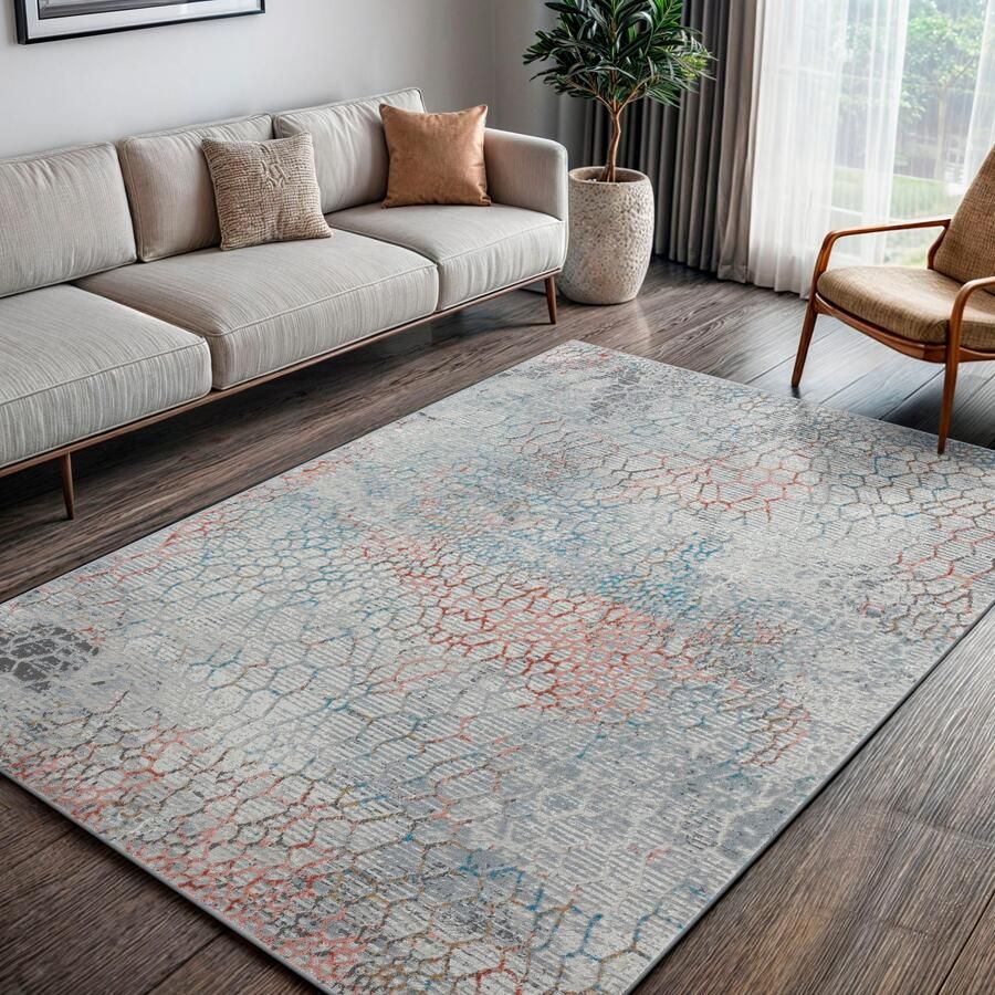 My home Vloerkleed Jaxyn Kortpolig modern ontwerp onderhoudsvriendelijk woonkamer - Foto 4