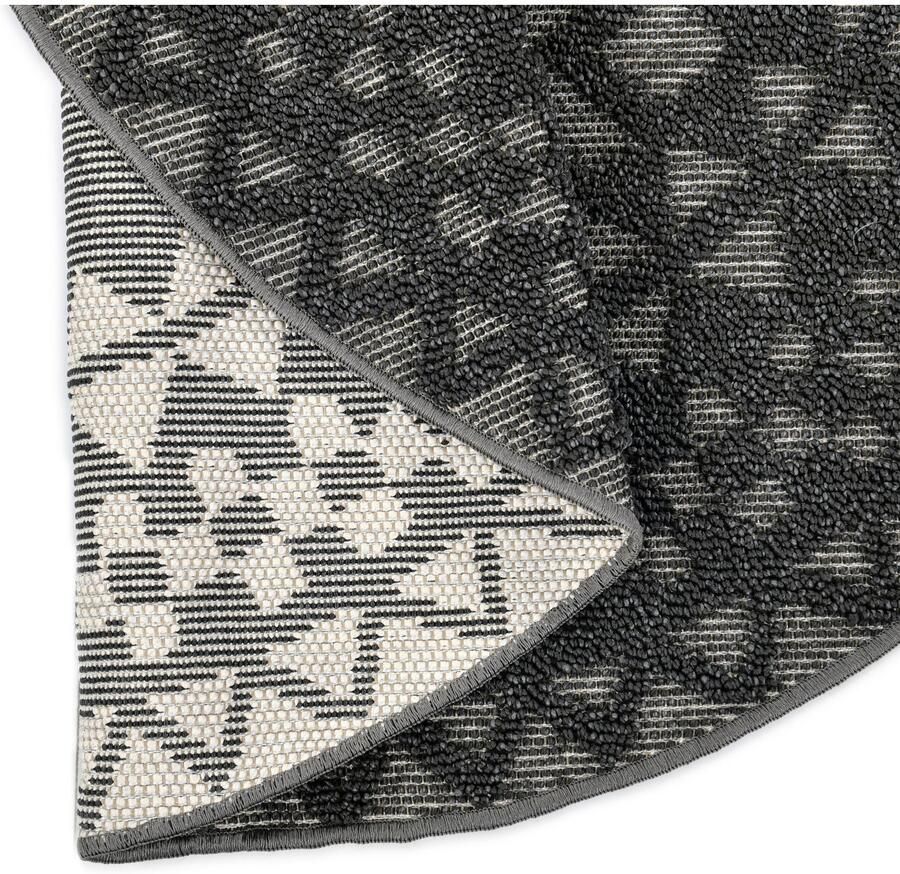 My home Vloerkleed Juliane Outdoor Hoog-laag structuur Boho geschikt voor buiten balkon terras - Foto 3