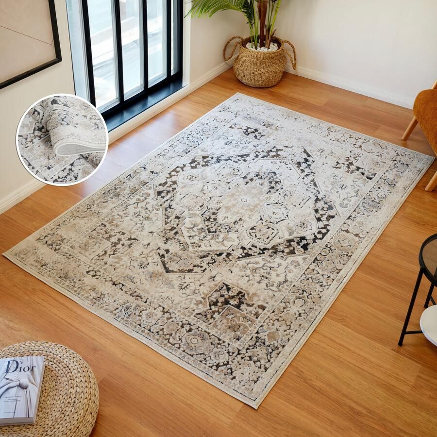 My home Vloerkleed Kylan discrete glans krimp-garen-effect in vintage-look dichte kwaliteit - Foto 9