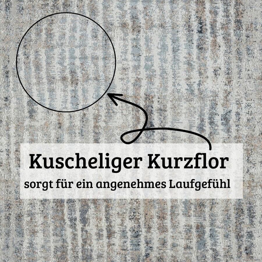 My home Vloerkleed Liorra Kortpolig modern ontwerp onderhoudsvriendelijk woonkamer