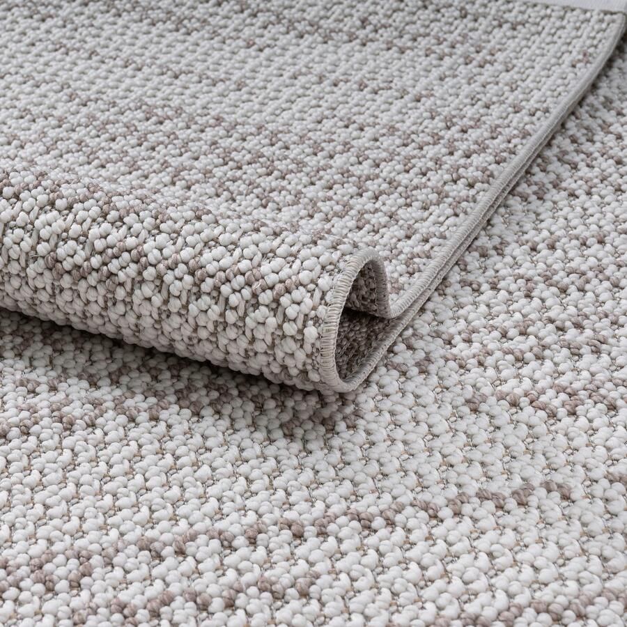 My home Vloerkleed Mads Boho wol-look hoog-laag structuur geschikt voor binnen en buiten franjes - Foto 3