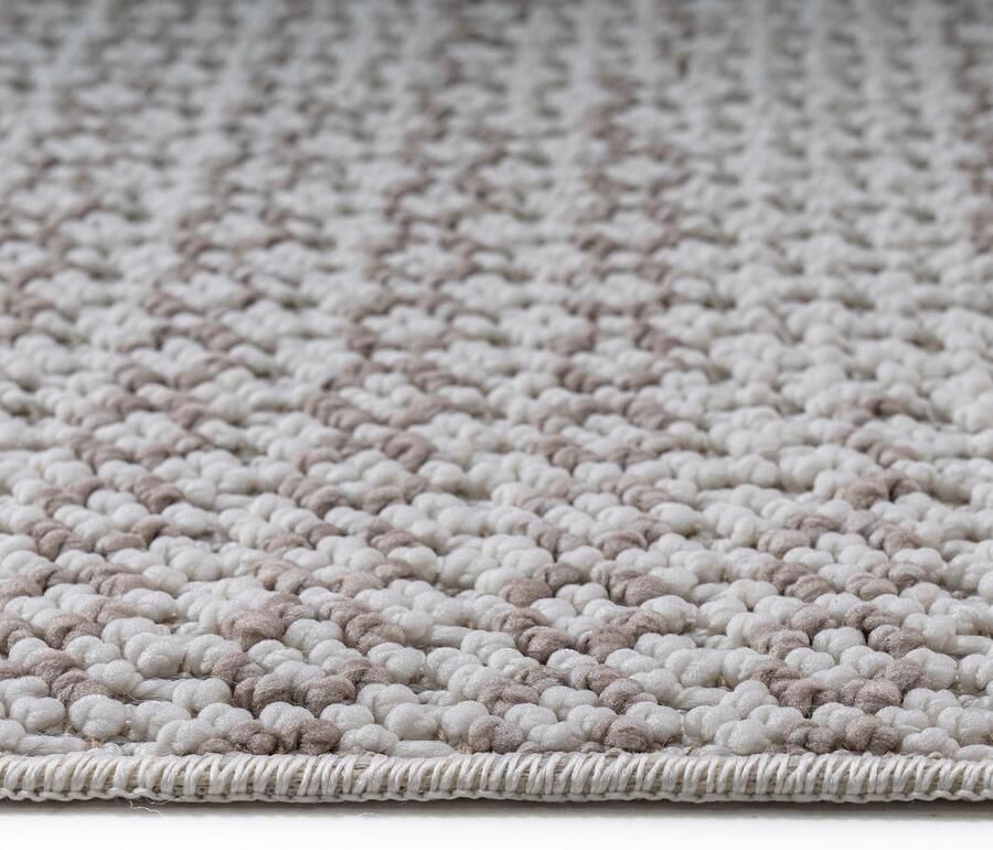 My home Vloerkleed Mads Boho wol-look hoog-laag structuur geschikt voor binnen en buiten franjes - Foto 6