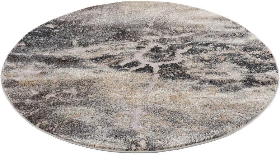 My home Vloerkleed Marmer Tapijt in moderne marmerlook hoog-laag effect vlak effen kleur - Foto 7