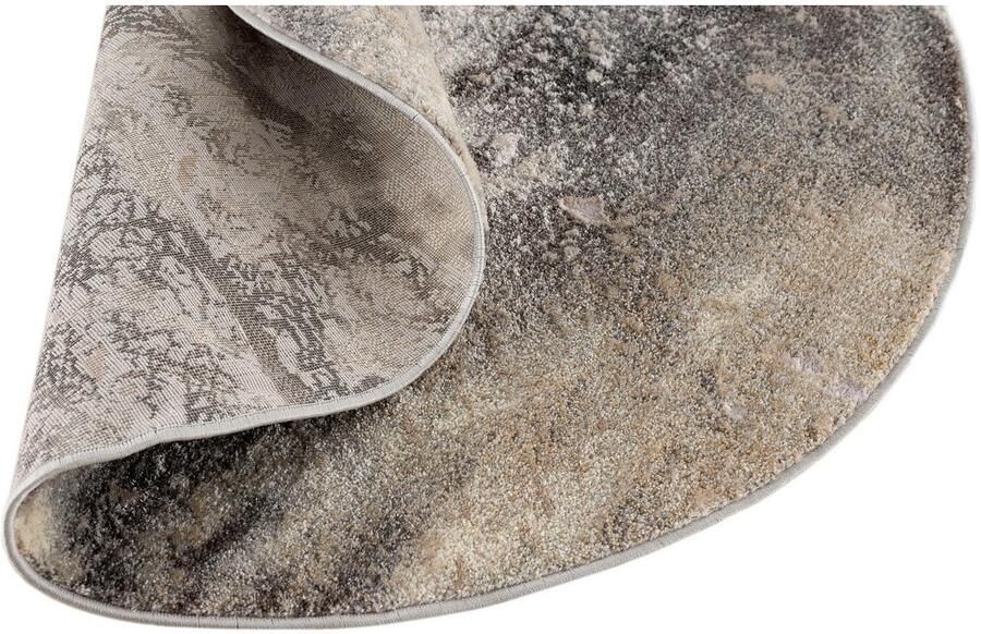 My home Vloerkleed Marmer Tapijt in moderne marmerlook hoog-laag effect vlak effen kleur - Foto 5