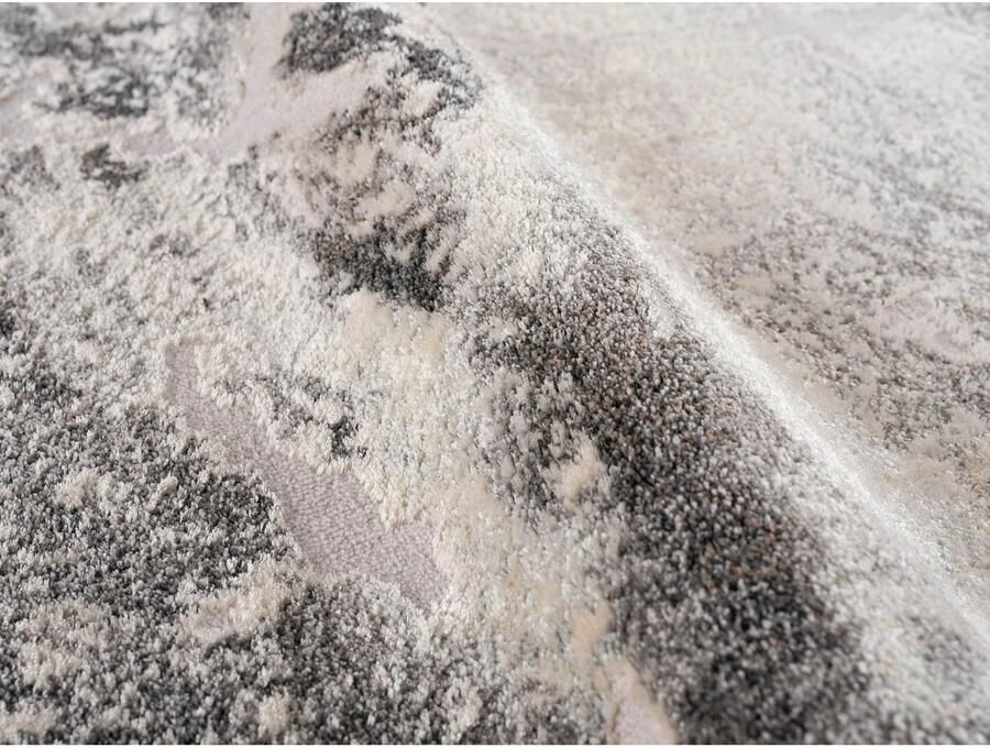 My home Vloerkleed Marmer Tapijt in moderne marmerlook hoog-laag effect vlak effen kleur - Foto 4