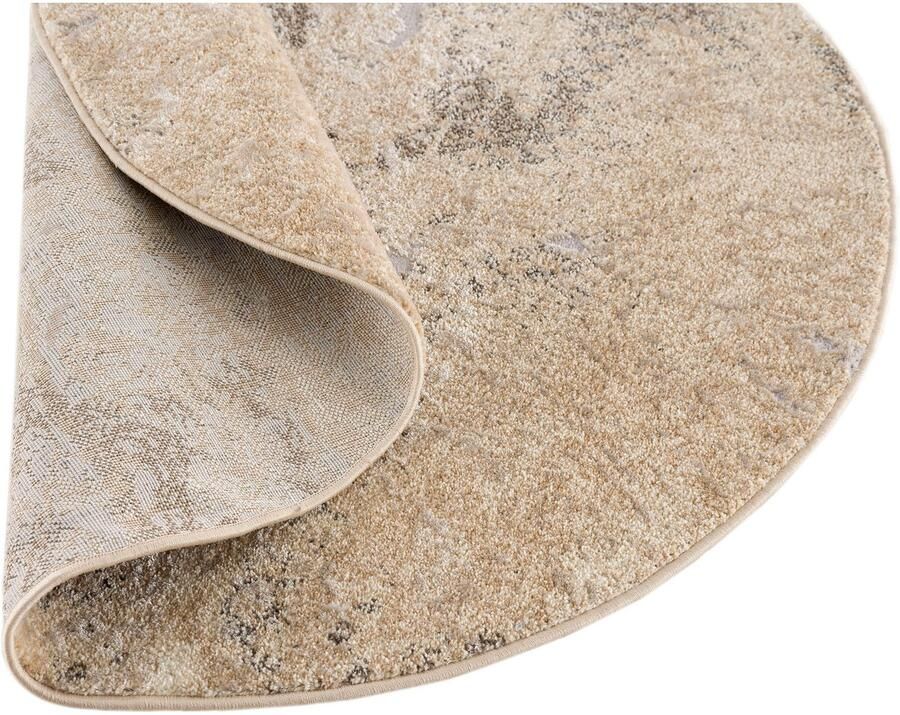 My home Vloerkleed Marmer Tapijt in moderne marmerlook hoog-laag effect vlak effen kleur - Foto 4