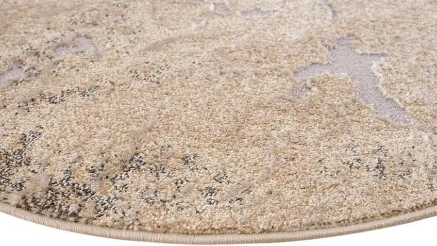 My home Vloerkleed Marmer Tapijt in moderne marmerlook hoog-laag effect vlak effen kleur - Foto 6