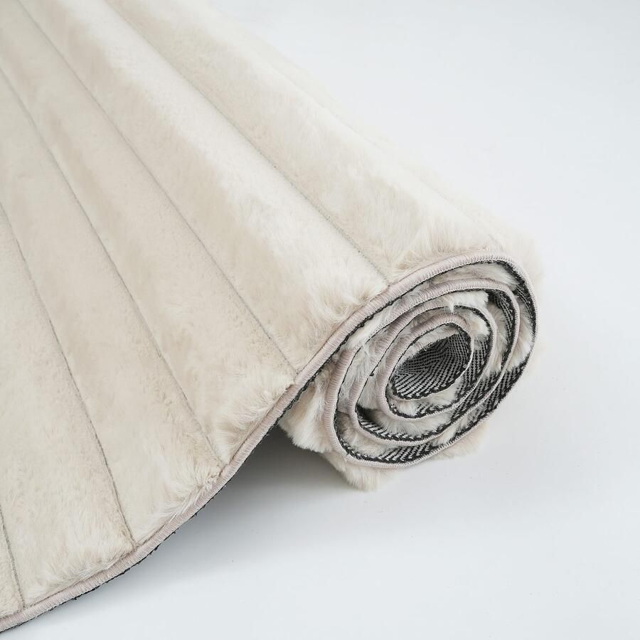 My home Vloerkleed Melanie vloerkleed van imitatiebont bijzonder zacht reliëfeffect - Foto 2