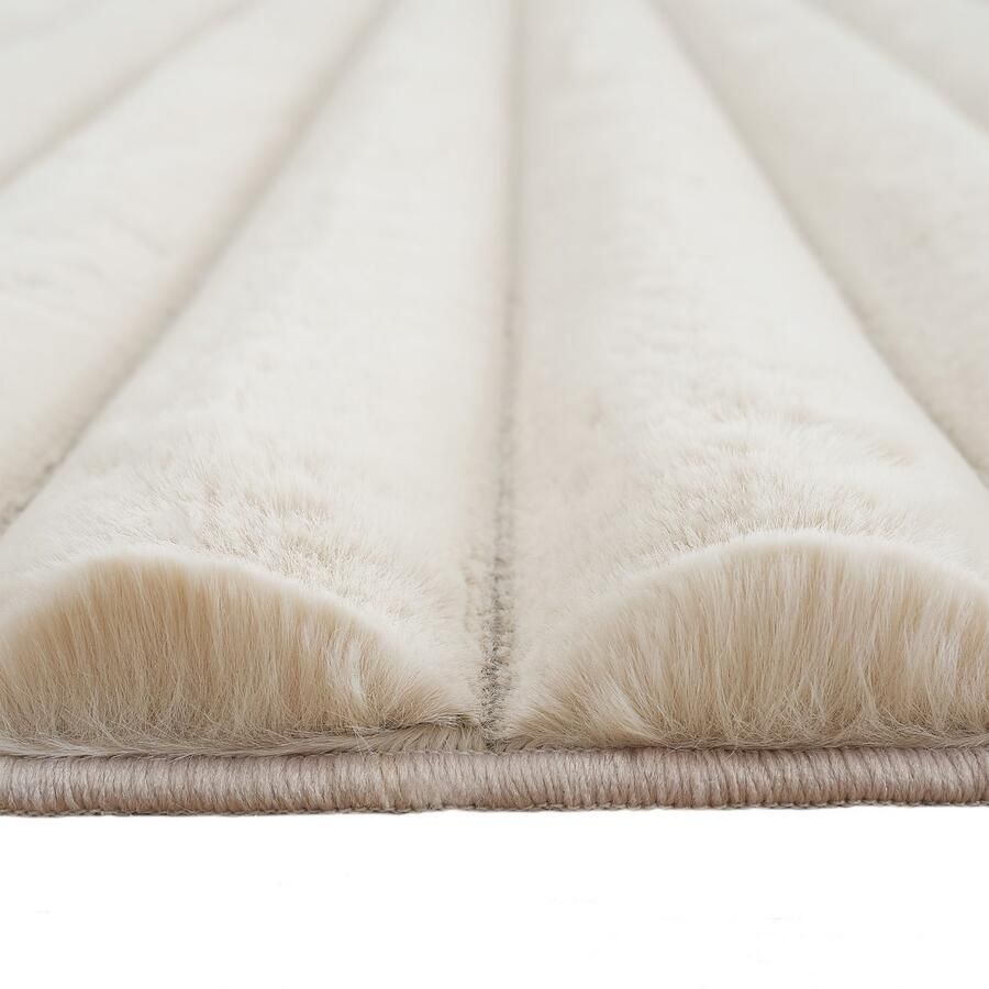 My home Vloerkleed Melanie vloerkleed van imitatiebont bijzonder zacht reliëfeffect - Foto 3