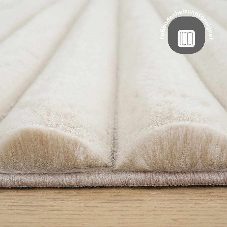 My home Vloerkleed Melanie vloerkleed van imitatiebont bijzonder zacht reliëfeffect - Foto 7