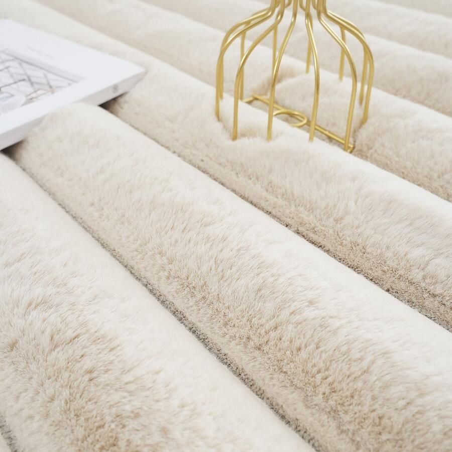 My home Vloerkleed Melanie vloerkleed van imitatiebont bijzonder zacht reliëfeffect - Foto 8