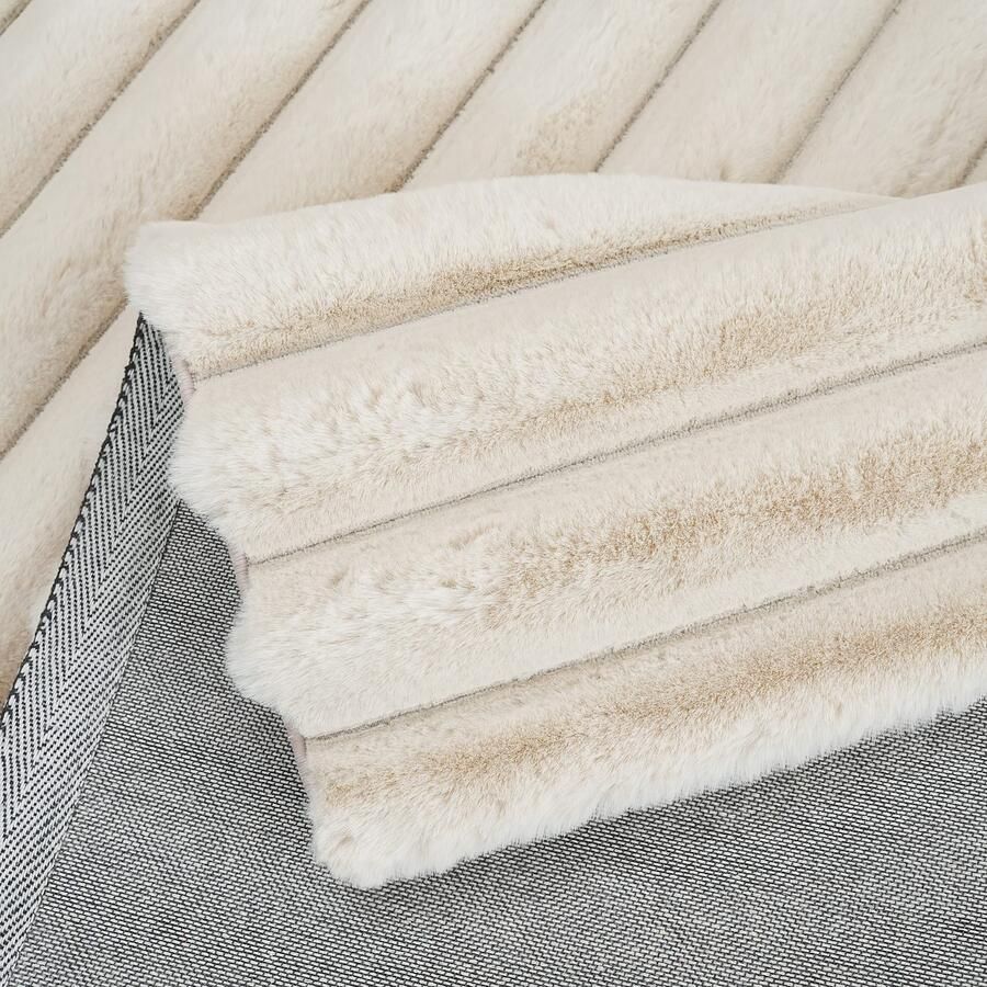 My home Vloerkleed Melanie vloerkleed van imitatiebont bijzonder zacht reliëfeffect - Foto 9