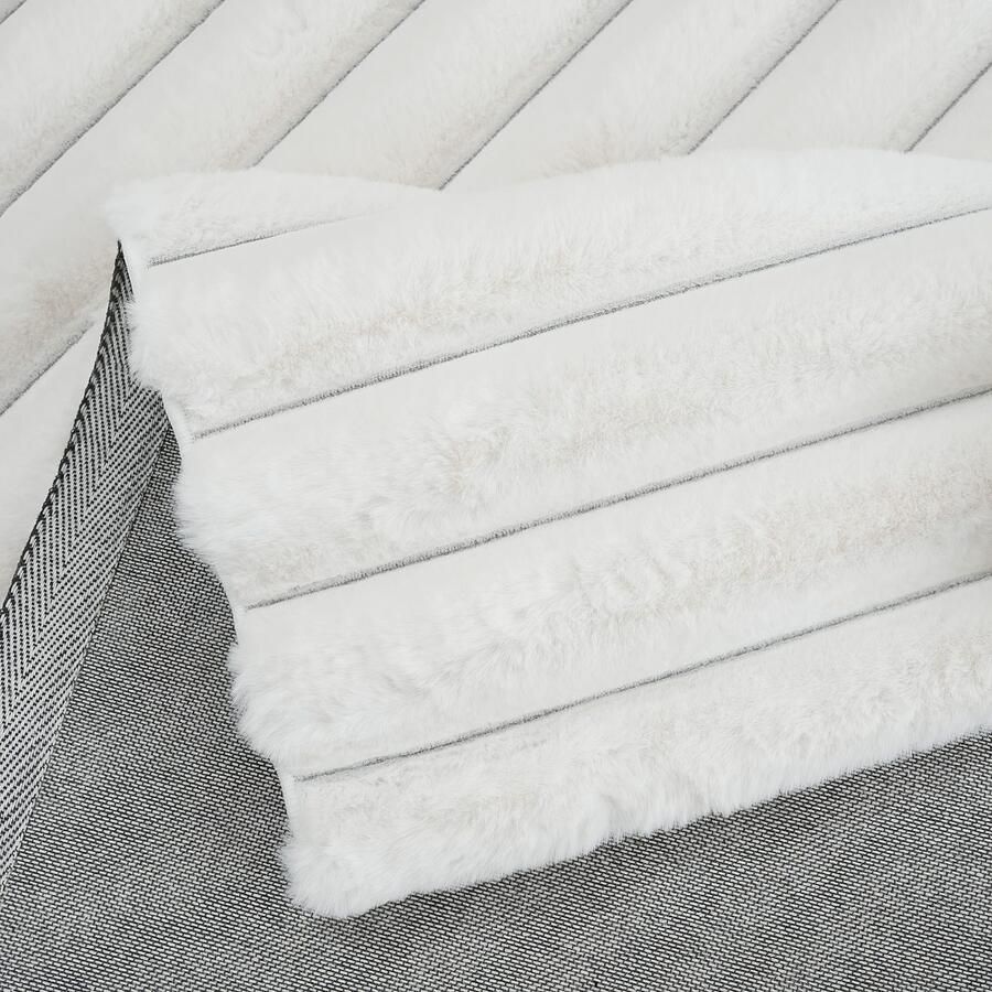 My home Vloerkleed Melanie vloerkleed van imitatiebont bijzonder zacht reliëfeffect - Foto 2