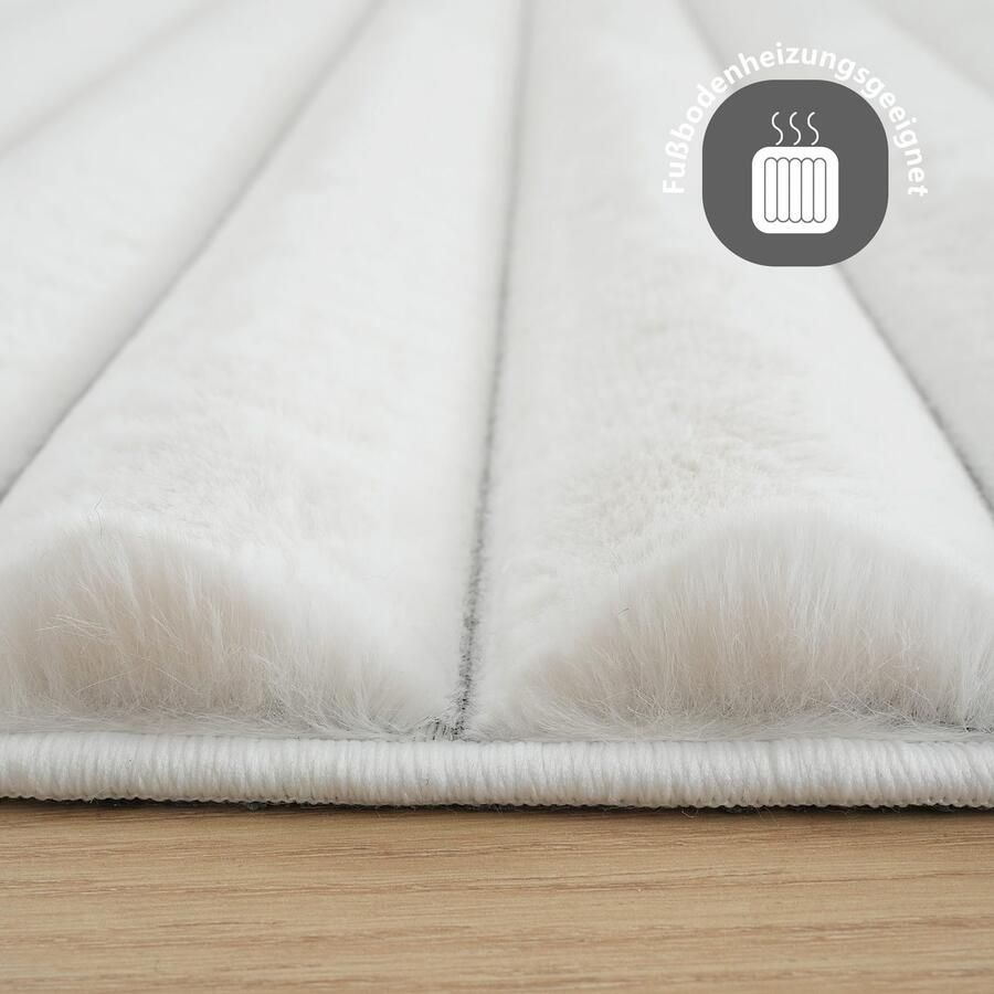 My home Vloerkleed Melanie vloerkleed van imitatiebont bijzonder zacht reliëfeffect - Foto 7