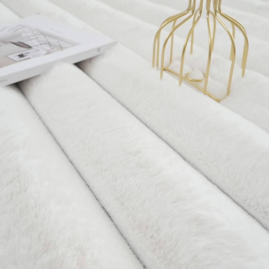 My home Vloerkleed Melanie vloerkleed van imitatiebont bijzonder zacht reliëfeffect - Foto 8