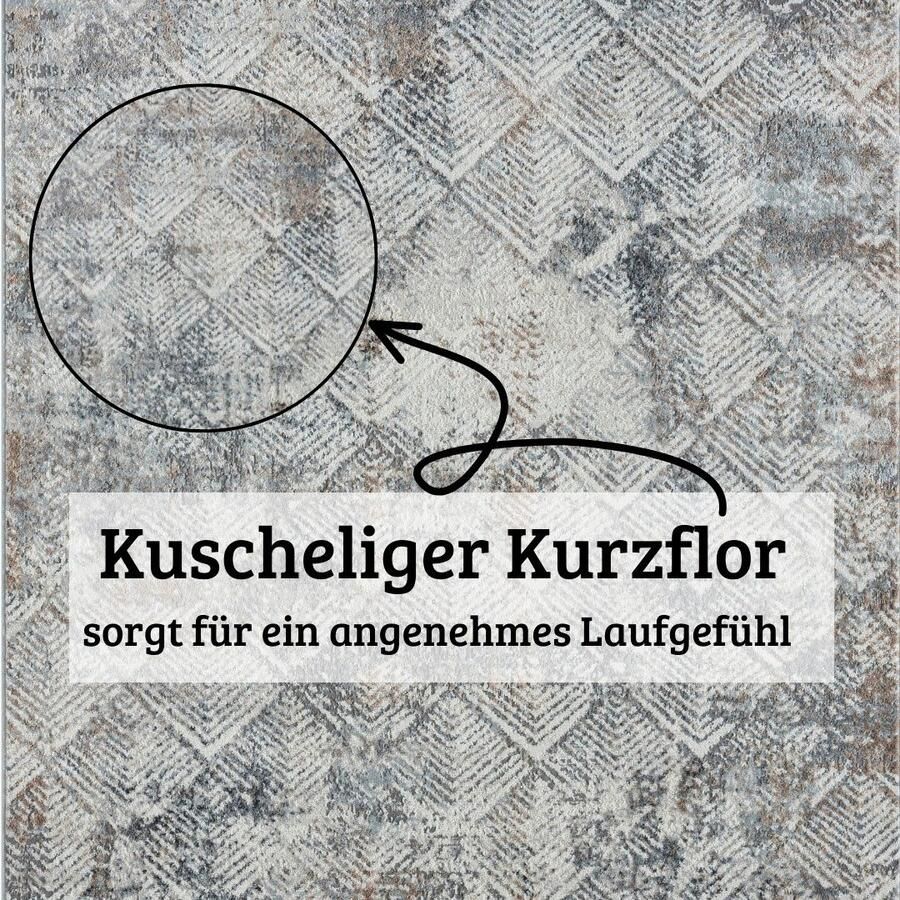 My home Vloerkleed Micah Kortpolig modern ontwerp onderhoudsvriendelijk woonkamer