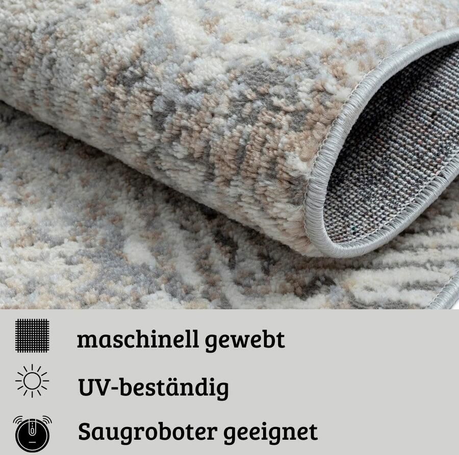 My home Vloerkleed Micah Kortpolig modern ontwerp onderhoudsvriendelijk woonkamer - Foto 6