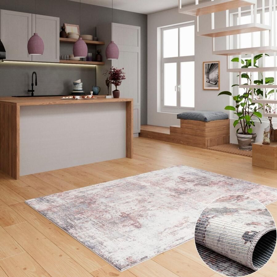 My home Vloerkleed Mülenen Kortpolig modern ontwerp wasbaar geschikt voor binnen- en buitengebruik - Foto 11