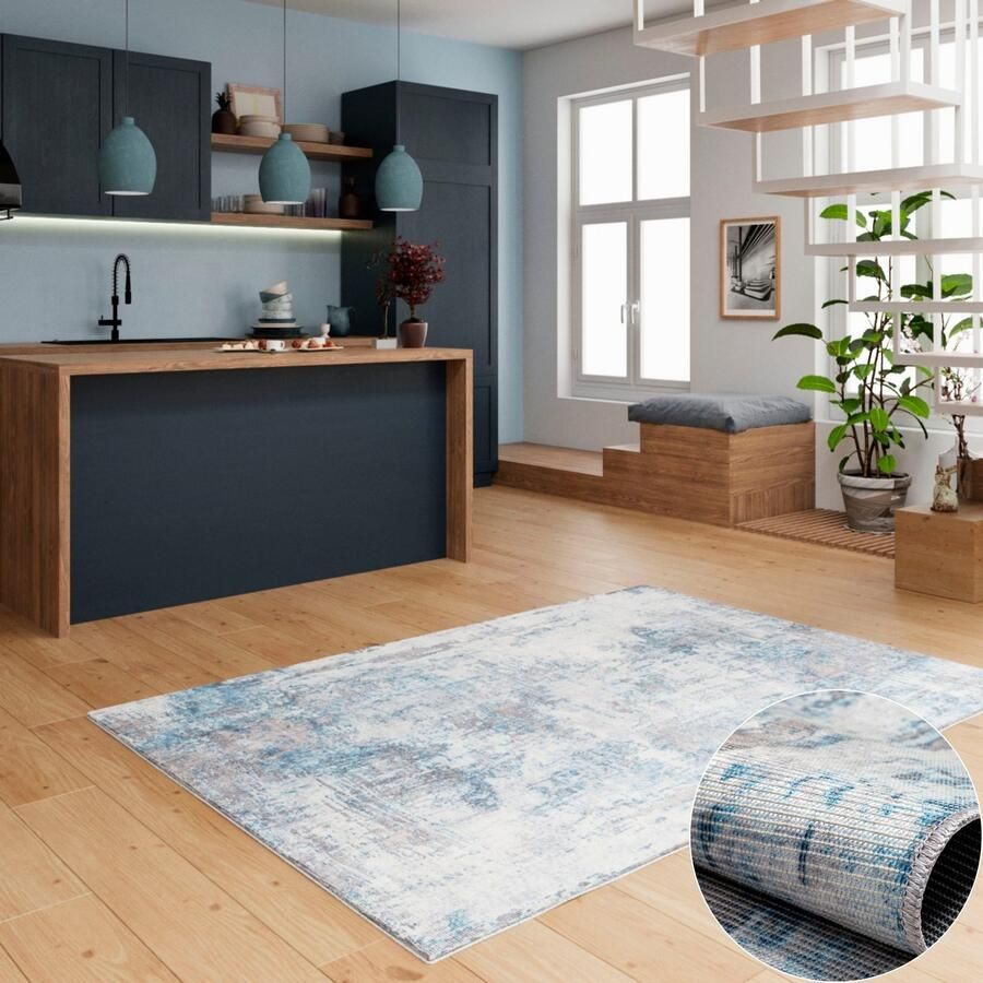 My home Vloerkleed Mülenen Kortpolig modern ontwerp wasbaar geschikt voor binnen- en buitengebruik - Foto 11