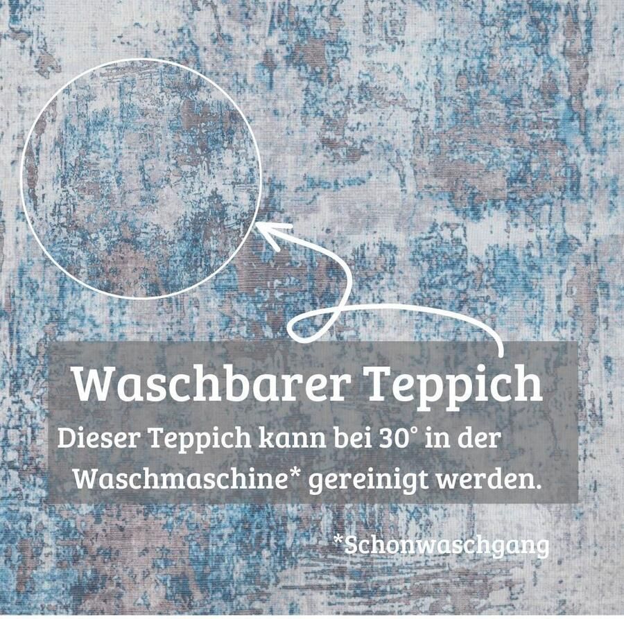 My home Vloerkleed Mülenen Kortpolig modern ontwerp wasbaar geschikt voor binnen- en buitengebruik - Foto 4