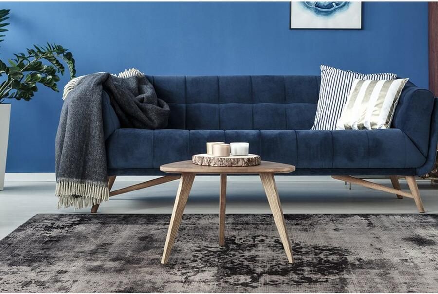 My home Vloerkleed Nelio Vintage-design used look korte pool vloerkleed met randdessin - Foto 4