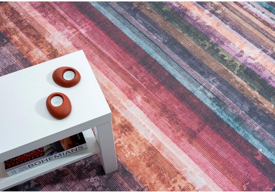 My home Vloerkleed Nivah MAGAZIJNOPRUIMING! Vlakweefsel modern gestreept geschikt voor binnen- en buitengebruik - Foto 10